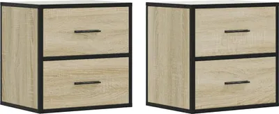 Produktbild von Wand-Nachttische 2 Stk. Sonoma-Eiche 40x31x39,5 cm