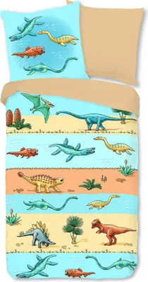 Zdjęcie produktu dla Pościel z motywem dinozaurów z epoki prehistorycznej, nadruk cyfrowy, kolorowa, ESPiCO Sleep and Dream, 135 cm x 200 cm