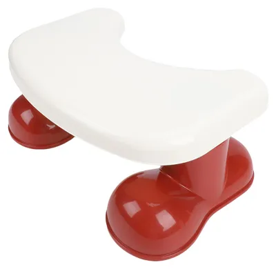 Immagine prodotto di Sgabello da bagno per adulti, antiscivolo, portatile, poggiapiedi e poggiapiedi, bagno, rosso