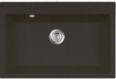 Obrázok produktu pre Zabudovaný drez Granitový drez Kuchynský drez 75x50; čierny
