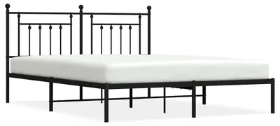Obrázok produktu pre vidaXL Detská posteľ s čelom kovová čierna 183x213 cm