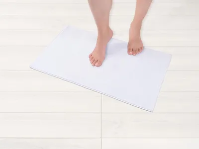 Produktbild von Badmatte Antirutsch, 100% Baumwolle, 43x61 cm, für Badezimmer