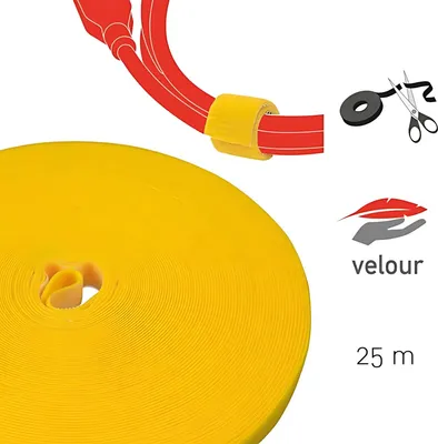 Produktbild von Label-the-cable PRO 1240, Velour, Gelb, 25 m, 1 Stück(e)