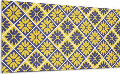 Produktbild von Blumenmuster In Rauten – Selbstklebende Fliesen – Wandverkleidung – Wandpaneel – PVC Fliesen – Vinylflisen – PCV Flisen – Selbstklebend – Wanddeko – 120 x 60 cm