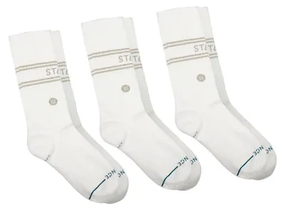 Zdjęcie produktu dla Skarpety Stance Vital Crew, 3 pary, białe, rozmiar EU 43–46, białe, rozmiar EU 43–46