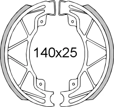Obrázek produktu pro Zadní brzdové čelisti RMS pro Piaggio Liberty 4T / Hexagon LX 125cc rok 1998>, 56294R