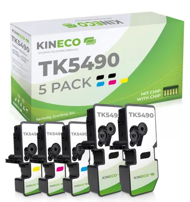 Produktbild von Kineco Toner TK5490 kompatibel mit Kyocera ECOSYS, 5er Set