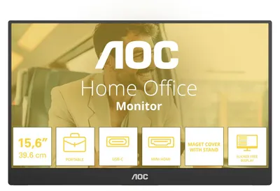 Immagine prodotto di AOC 16T20E2, 39,6 cm (15,6"), LED, 1920 x 1080 px, Full HD, 16:9, 4 ms