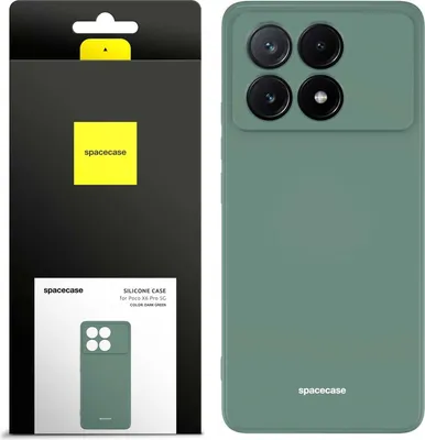 Immagine prodotto di SPACECASE Custodia in silicone per Poco X6 Pro 5G verde