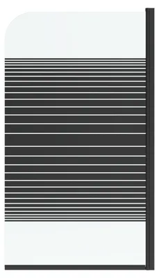 Produktbild von Badewannenaufsatz 75×140 cm, Faltwand, Schwarz, Aluminium, ESG