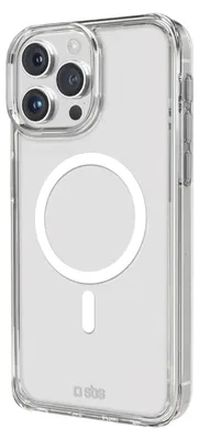 Produktbild von SBS Transparente steife Hülle, kompatibel mit MagSafe-Ladefunktion für iPhone 15 Pro Max