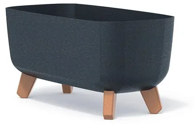 Obrázek produktu pro Prosperplast s.r.o. Květináč s nožičkami GRACIA CASE ECO WOOD 39 cm, antracit
