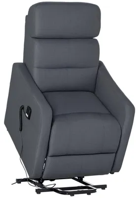 Productafbeelding van Relaxfauteuil - Liftstoel - Elektrische Stoel - Comfortfauteuil - Grijs - Liftfunctie Met Afstandsbediening
