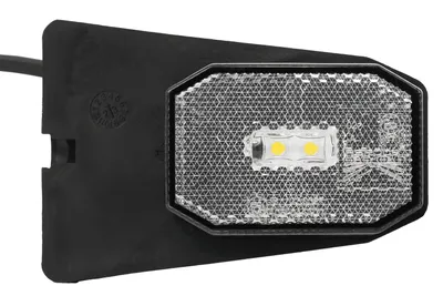 Produktbild von Aspöck Flexipoint LED-Markierungsleuchte weiß mit Halterung und 0,5M/DC-Kabel