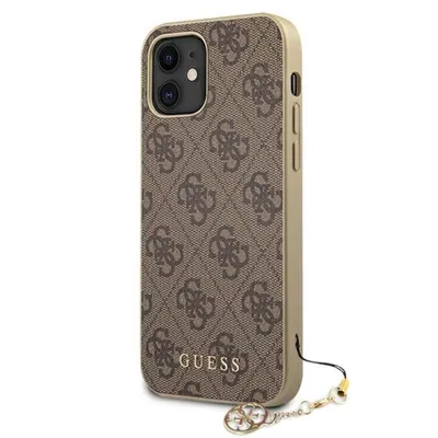 Produktbild von Guess 4G Charms Hard Case Hlle fr Apple iPhone 12 mini (5.4) - Braun