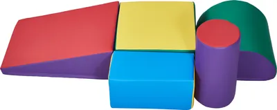 Image de SucceBuy Blocs à grimper en mousse 5 pièces pour les tout-petits et les enfants d'âge préscolaire