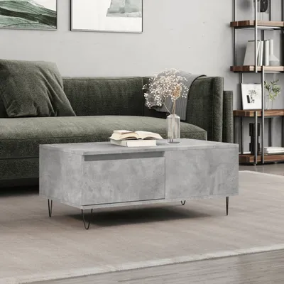 Produktbild von The Living Store Couchtisch Betongrau 90x50x36,5 cm Holzwerkstoff