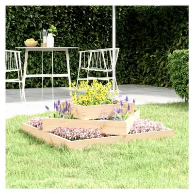 Produktbild von Pflanzkübel 83x83x27 cm aus massivem Kiefernholz für Garten, Terrasse und Balkon