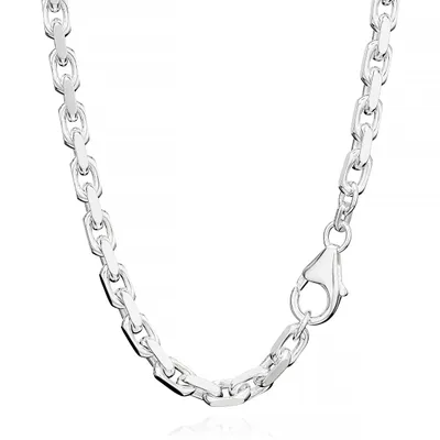 Produktbild von 60cm Massive Ankerkette Collier 925 Silber Kette Diamantiert 4,5mm 50g 3688