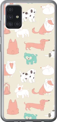 Produktbild von MuchoWow® Handyhülle Schutzhülle Hülle für Telefoonhoesje Samsung Galaxy A52 5G Muster - Hund - Welpe - Jungen - Mädchen - Kinder - Kinder Silikon Softcase Handy Hülle - Umschlag