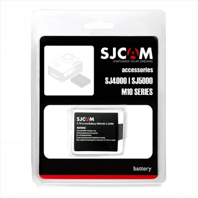 Zdjęcie produktu dla SJCAM BATERIA_SJCAM_900, 900 mAh, 3,7 V, Litowo-jonowa (Li-Ion)