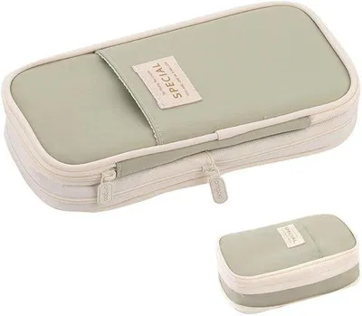 Productafbeelding van Pennenzak Grote Capaciteit - Etui voor Schrijfwaren - Organizer voor Make-uptas - Draagbare Etui - Groen - 22,5 cm x 10 cm x 7 cm