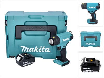 Immagine prodotto di Makita DHG 180 F1J Pistola ad aria calda a batteria 550 °C 18V + 1x batteria 3,0 Ah + valigetta Makpac - senza caricabatterie