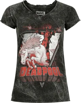 Produktbild von Deadpool T-Shirt Damen Deadpool - Unicorn dunkelgrau L