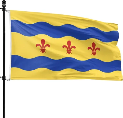 Imagen del producto de Bandera del municipio de Voerendaal, 90 x 150 cm, de poliéster, para asta de bandera