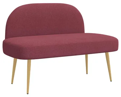 Obrázok produktu pre vidaXL Čalúnená lavica s operadlom, vínovo červená, 110 x 60 x 76 cm