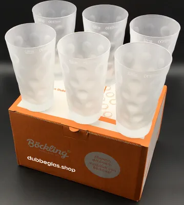 Produktbild von 6 x satinierte Dubbegläser 0,5 Liter - Pfalz Schorleglas (milchig/frozen/ice)