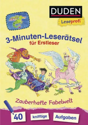 Obrázok produktu pre Duden Leseprofi - 3-Minuten-Leserätsel für Erstleser: Zauberhafte Fabelwelt
