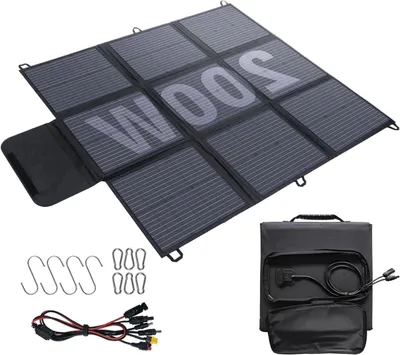 Obrázek produktu pro 200W skládací solární panel - solární nabíječka - přenosný solární panel - mobilní solární energie