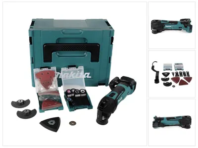 Produktbild von Makita DTM51ZJX2, Schneiden, Bohren, Sägen, Überlastschutz, Schwarz, Blau, 20000 OPM, 6000 OPM, 3,2°
