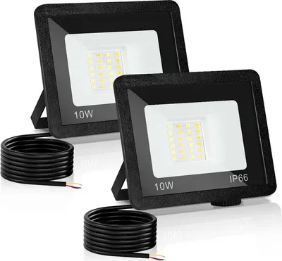Image de TolleTour Projecteur de chantier à LED 2X 10W 3000/4000/6501K FLED Floodlight Projecteur d'extérieur