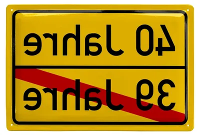 Produktbild von Retro Blechschild Schild 40 Geburtstag - SCHILD 40 JAHRE - Geschenke für den 40 Geburtstag Mann, lustiges Schild 40 Geburtstag Deko als lustige Geburtstagskarte, 20x30cm