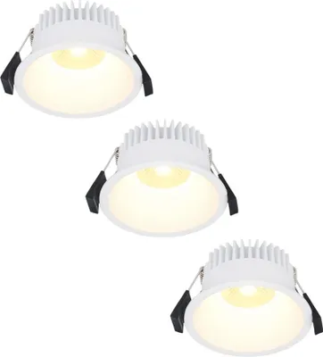 Image de HOFTRONIC - Spot LED encastrable 10W 900lm 2700K IP44 Blanc lot de 3