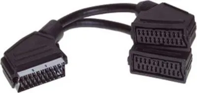 Produktbild von Scart-Verteiler, vollverschaltet, Kabelvers. 0,2m,