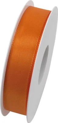 Produktbild von Taftband, Schleifenband mit Webkante 25mm orange (1m=0,16EUR) 50m Rolle Goldina