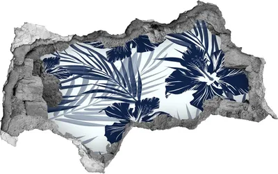 Produktbild von Selbstklebender Loch-3D-Aufkleber 95x73 cm tropische Blumen