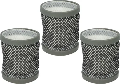 Produktbild von vhbw 3x Staubsaugerfilter Ersatz für Dirt Devil 0698002 für Staubsauger - Abluftfilter Schwarz Grau Weiß