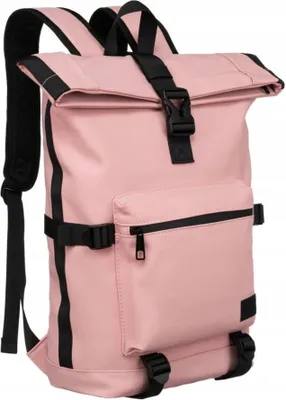 Produktbild von Peterson | Rolltop-Sportrucksack in Rosa mit Schnalle und Reißverschluss