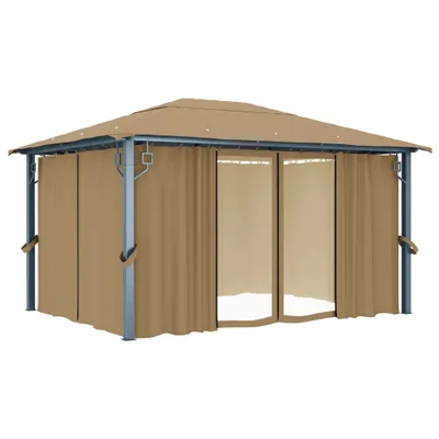 Immagine prodotto di Gazebo con Tenda 400x300 cm Grigio Talpa in Alluminio