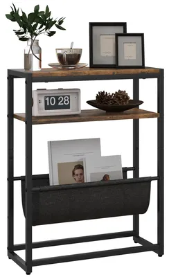 Produktbild von Beistelltisch Couchtisch 3 stufiger Ablage V 43 x 18 x 56 cm Braun