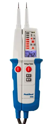 Zdjęcie produktu dla Tester napięcia AC/DC PeakTech P 1096 z testem RCD i podwójnym wyświetlaczem