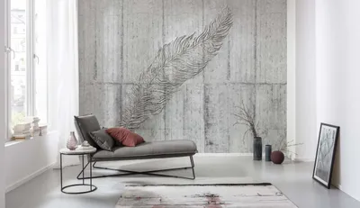 Obrázek produktu pro Komar netkaná tapeta "Betonové peří" - rozměr: 350 x 250 cm (šířka x výška), 7 panelů