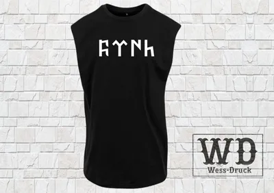 Produktbild von Wessdruck Türk Tank Shirt Schwarz Weiß S