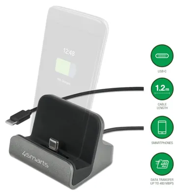 Produktbild von 4smarts Ladestation VoltDock USB-C 60W. grau