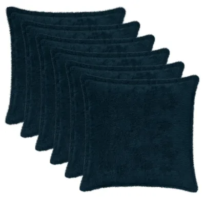 Image de vidaXL, housses de coussin, 6 pièces, HOUTEN, bleu marine, 50 x 50 cm