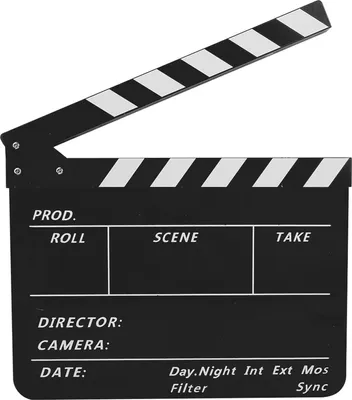 Produktbild von Acryl-Regisseur-Szenen-Klappe, TV-Film-Aktionsbrett, Filmschnitt-Requisite mit Stift (schwarz/weiß)